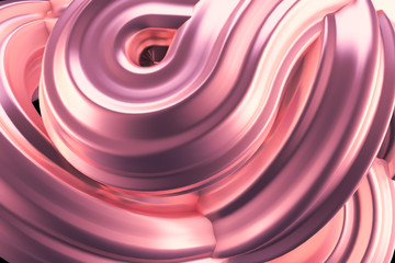 Beautiful metallic pink background. 3d illustration, 3d rendering.