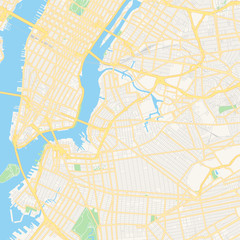 Obraz premium Empty vector map of New York City, New York, USA