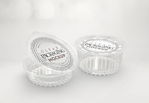 Clear Round Hinge Cap Mockup