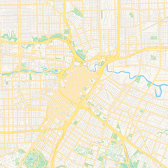 Empty vector map of Houston, Texas, USA