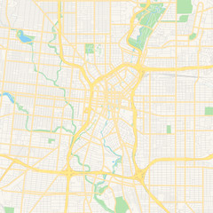 Fototapeta premium Empty vector map of San Antonio, Texas, USA