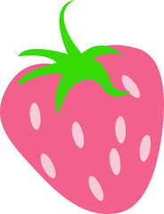 Doodle strawberry icon. Minimal strawberry illustration. Vector