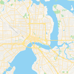 Empty vector map of Jacksonville, Florida, USA