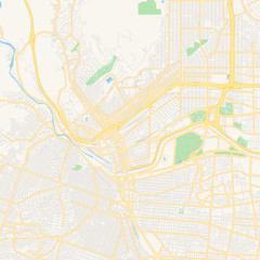 Empty vector map of El Paso, Texas, USA