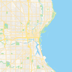 Empty vector map of Milwaukee, Wisconsin, USA
