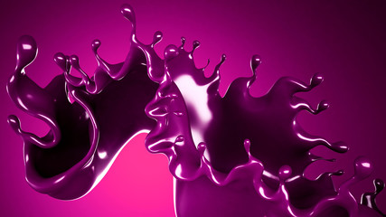 Splash of paint. 3d illustration, 3d rendering.