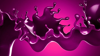 Splash of paint. 3d illustration, 3d rendering.