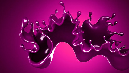 Splash of paint. 3d illustration, 3d rendering.