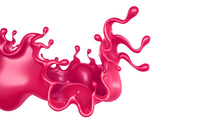 Splash of paint. 3d illustration, 3d rendering.