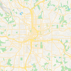 Empty vector map of Atlanta, Georgia, USA