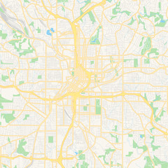 Obraz premium Empty vector map of Atlanta, Georgia, USA