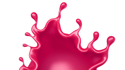 Splash of paint. 3d illustration, 3d rendering.