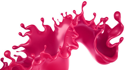 Splash of paint. 3d illustration, 3d rendering.