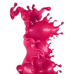 Splash of paint. 3d illustration, 3d rendering.