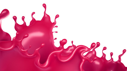 Splash of paint. 3d illustration, 3d rendering.