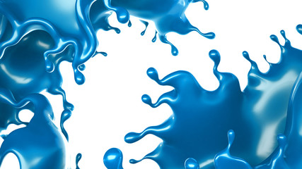 Splash of paint. 3d illustration, 3d rendering.