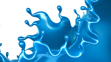 Splash of paint. 3d illustration, 3d rendering.