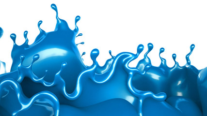 Splash of paint. 3d illustration, 3d rendering.