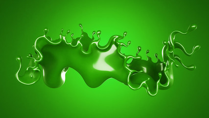 Splash of paint. 3d illustration, 3d rendering.