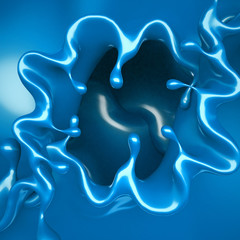 Splash of paint. 3d illustration, 3d rendering.