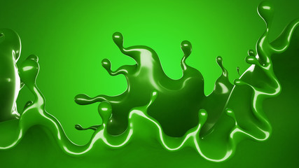 Splash of paint. 3d illustration, 3d rendering.