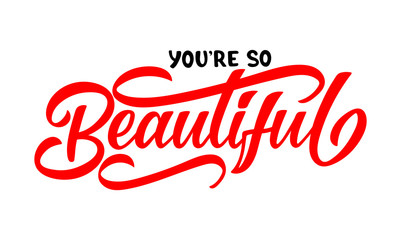 Vector lettering illustration of 