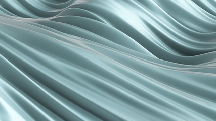 Fototapeta premium Beautiful gray green background with fabric. 3d illustration, 3d rendering.