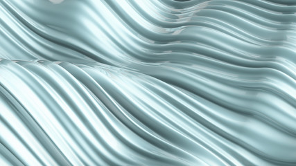 Beautiful gray green background with fabric. 3d illustration, 3d rendering.