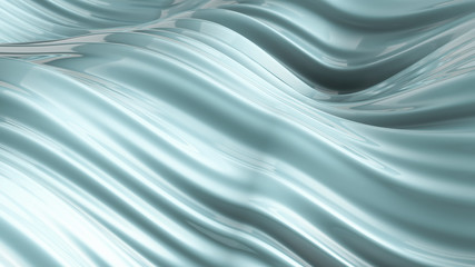 Beautiful gray green background with fabric. 3d illustration, 3d rendering.