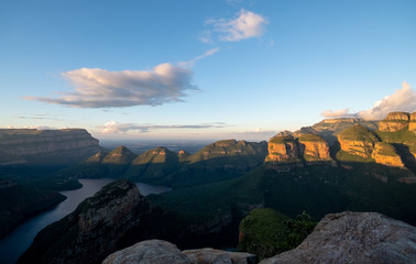 The three rondavels rock formation at the Blyde River Canyon, on The Panorama Route, Mpumalanga, South Africa. 