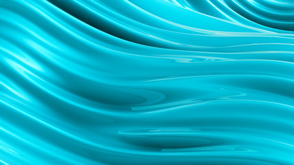 Beautiful green turquoise background. 3d illustration, 3d rendering.