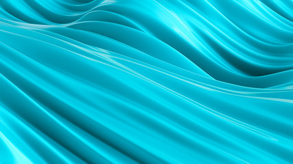 Fototapeta premium Beautiful green turquoise background. 3d illustration, 3d rendering.