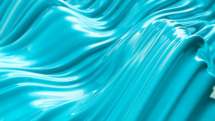 Beautiful green turquoise background. 3d illustration, 3d rendering.