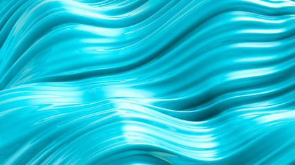 Beautiful green turquoise background. 3d illustration, 3d rendering.