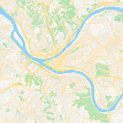 Empty vector map of Pittsburgh, Pennsylvania, USA