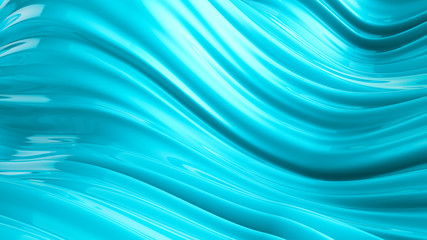 Beautiful green turquoise background. 3d illustration, 3d rendering.