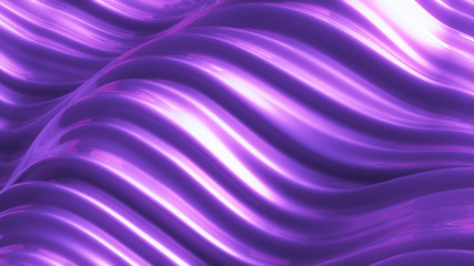 Luxurious purple background with flying fabric. 3d illustration, 3d rendering.