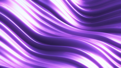 Luxurious purple background with flying fabric. 3d illustration, 3d rendering.