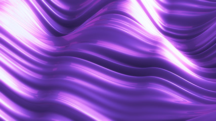 Obraz premium Luxurious purple background with flying fabric. 3d illustration, 3d rendering.