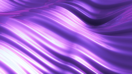 Luxurious purple background with flying fabric. 3d illustration, 3d rendering.