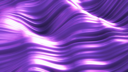 Obraz premium Luxurious purple background with flying fabric. 3d illustration, 3d rendering.