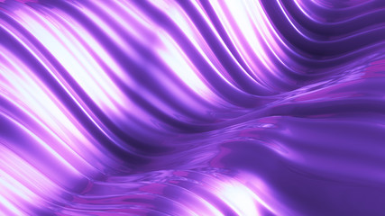 Obraz premium Luxurious purple background with flying fabric. 3d illustration, 3d rendering.