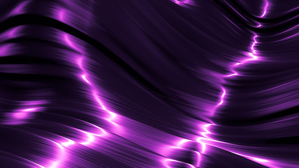 Luxurious purple background with flying fabric. 3d illustration, 3d rendering.