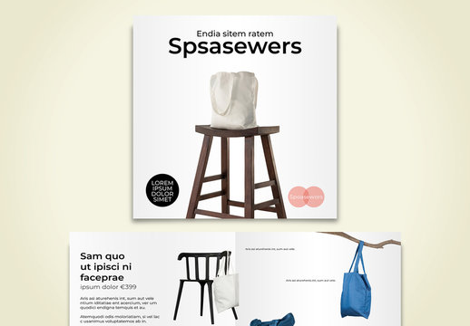 Catalog Layout with Colorful Circular Accents
