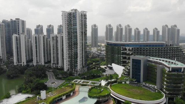 aerial view of Forest City, Johor modern urban development