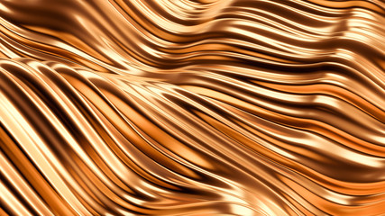 Luxury golden background. 3d illustration, 3d rendering.