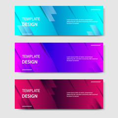 Obraz na płótnie Canvas Vibrant gradient and futuristic background template for headline and header banner. Suitable for social media, web, blog, website