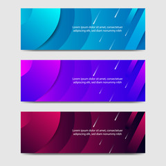 Vibrant gradient and futuristic background template for headline and header banner. Suitable for social media, web, blog, website