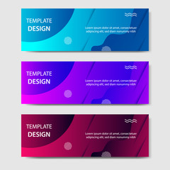 Naklejka na ściany i meble Vibrant gradient and futuristic background template for headline and header banner. Suitable for social media, web, blog, website