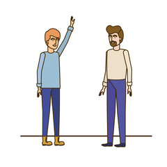 young men in white background avatar character